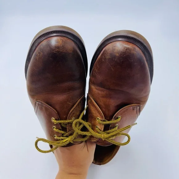 Mens Vintage Brown Oxford Made In England Dr. Martens 1461
